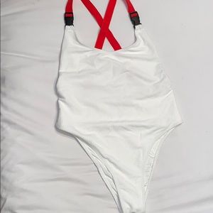 Frankies Bikinis white one piece